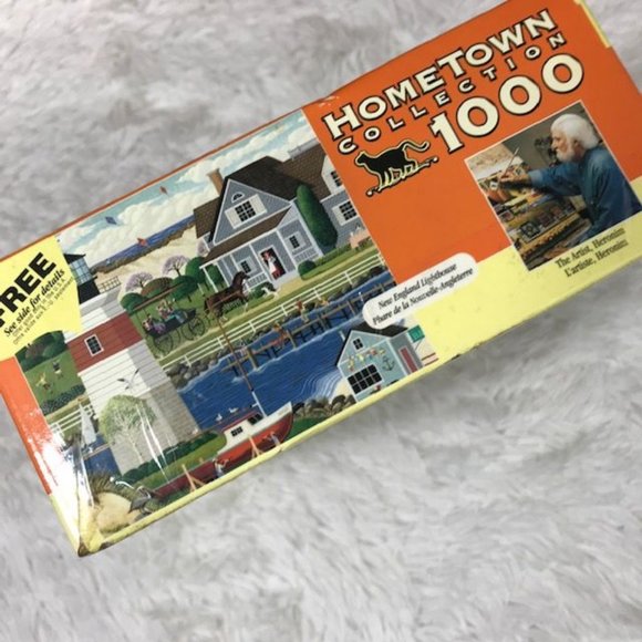 Hometown Collection Grand Peacock Hotel & New England Lighthouse Puzzles Set - Picture 7 of 16